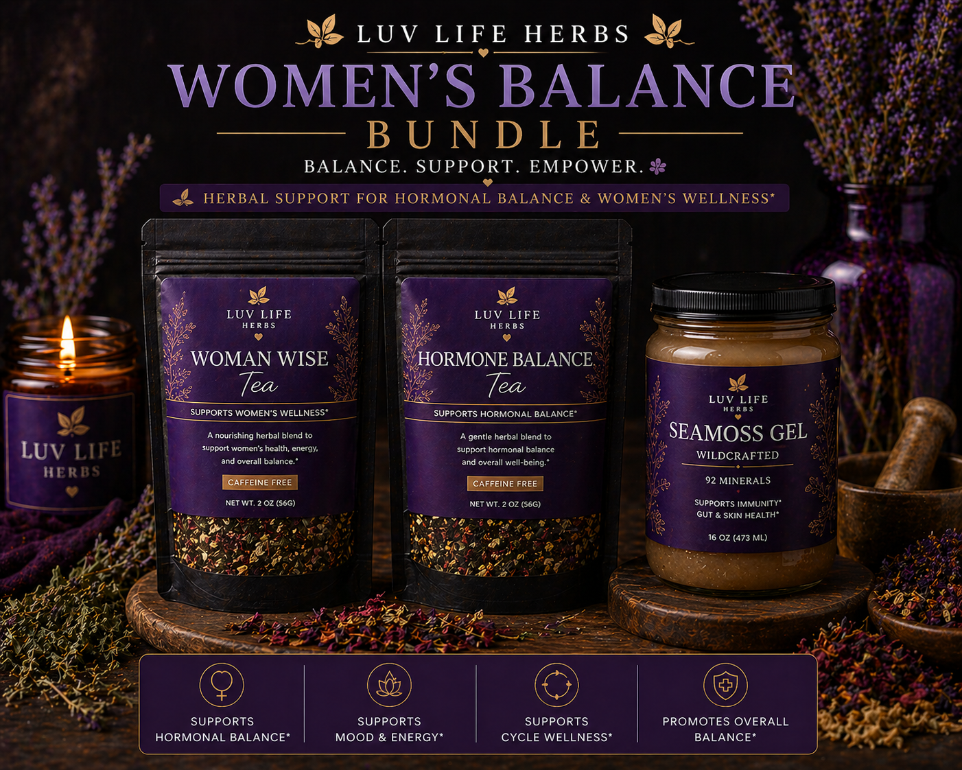 Women’s Balance Bundle | Hormonal Support, Energy & Monthly Wellness