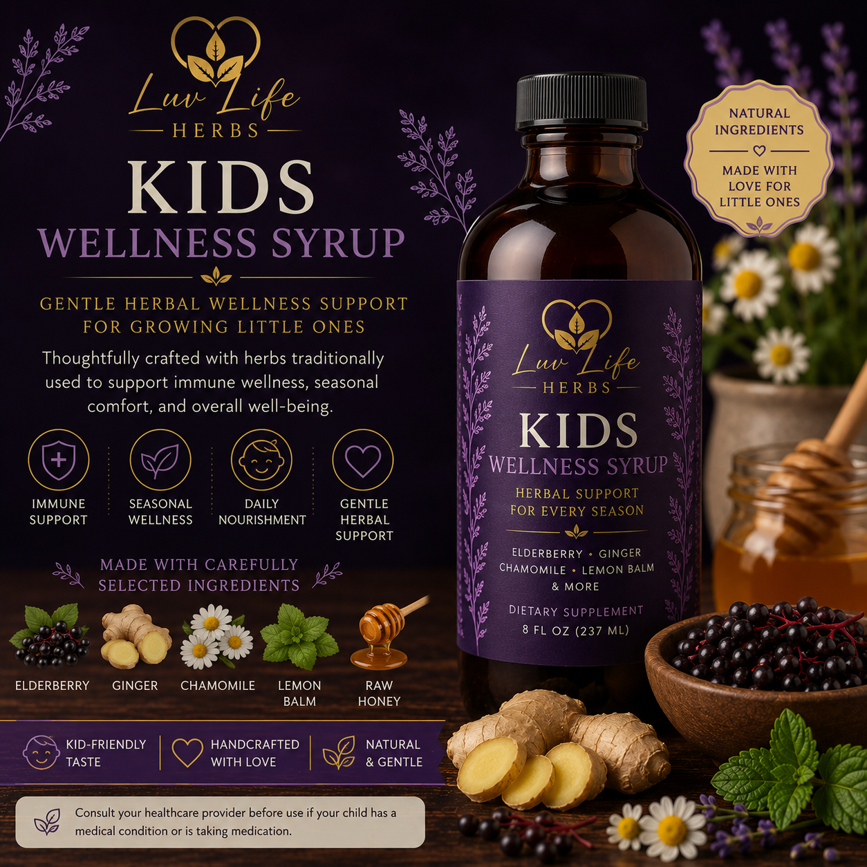 Kids Wellness Syrup | Herbal Immune & Wellness Support for Kids