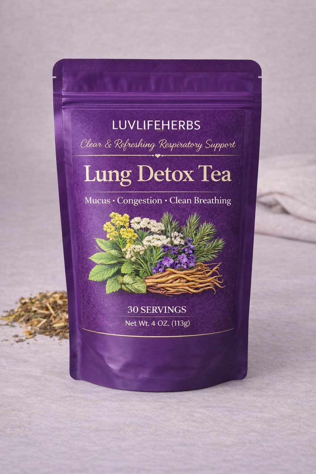 Lung Detox Tea | Herbal Respiratory Support for Mucus, Congestion & Clean Breathing