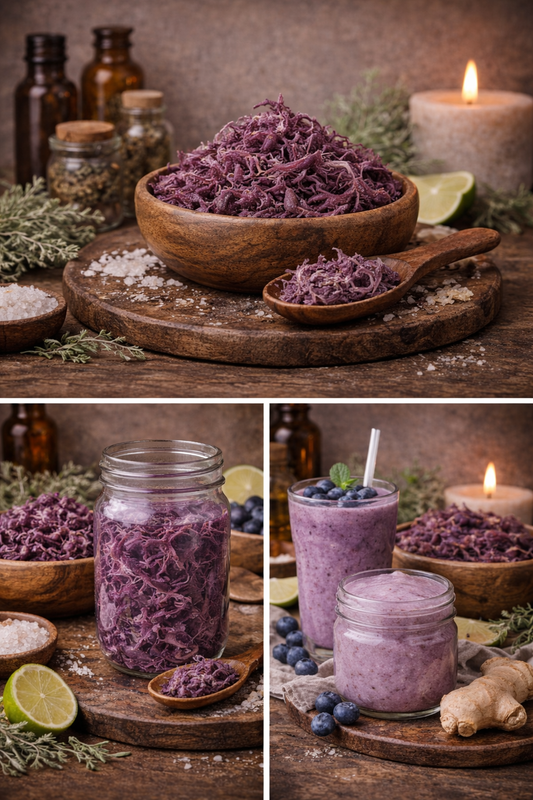Wildcrafted Purple Sea Moss (Raw) – Antioxidant Rich, Immune & Cellular Support