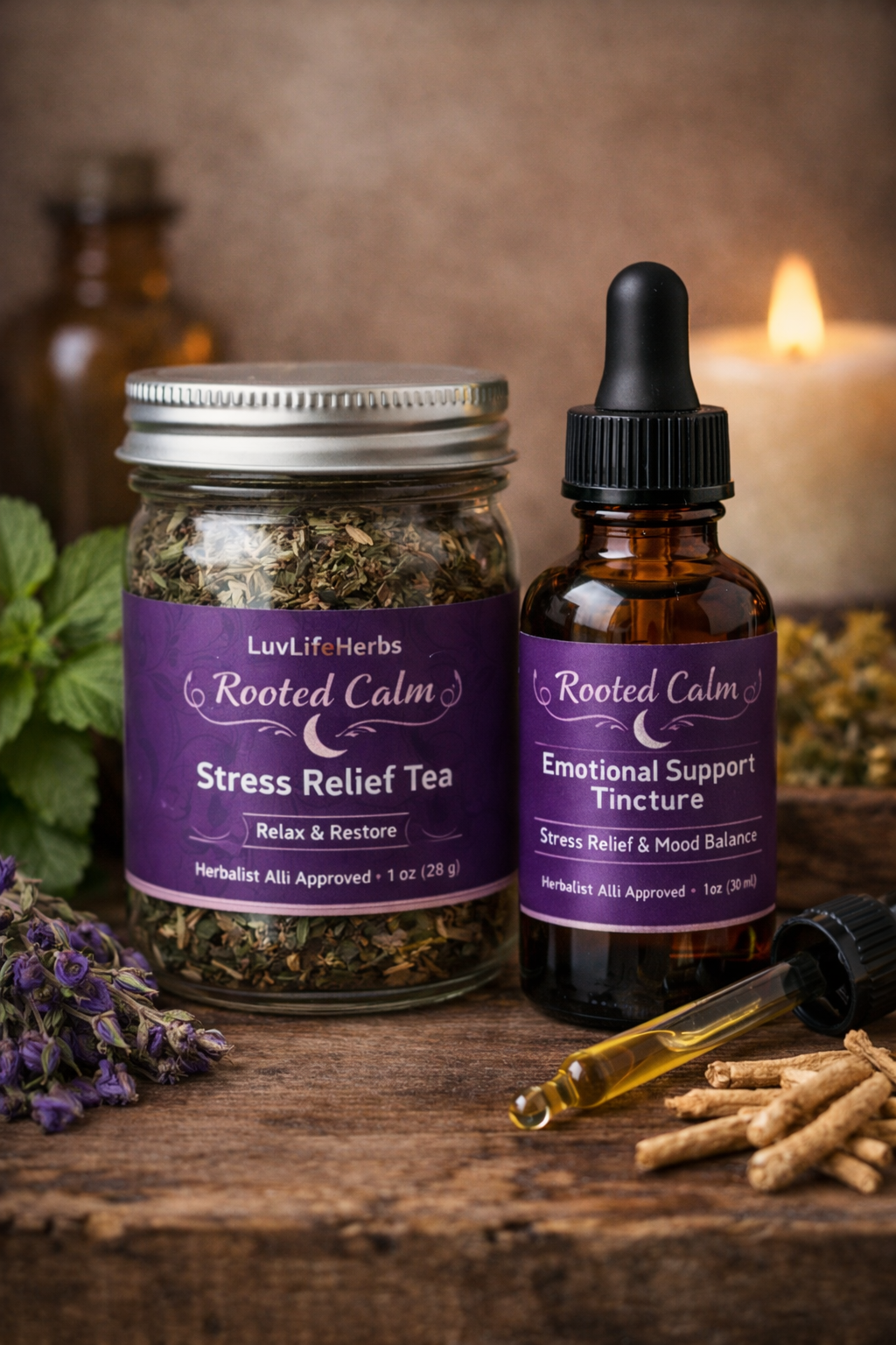Stress Relief Herbal Tea for Relaxation, Anxiety & Nervous System Support
