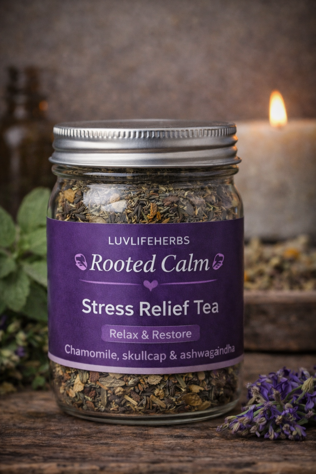 Stress Relief Herbal Tea for Relaxation, Anxiety & Nervous System Support